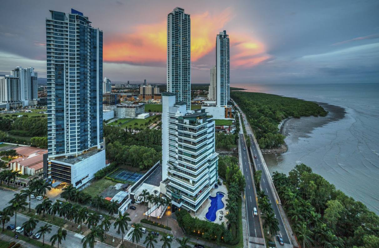 Costa del Este residential skyline.